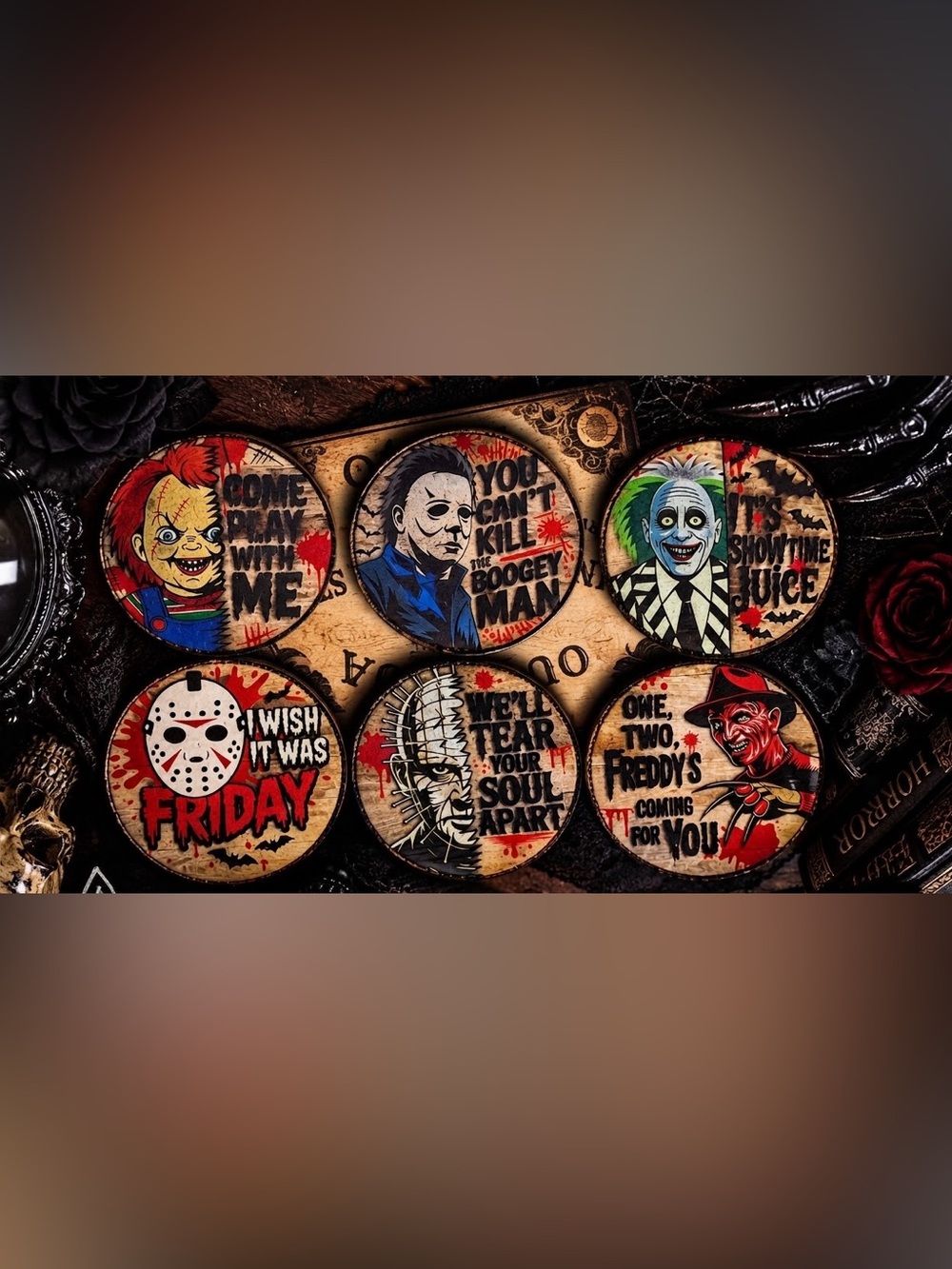 Horror Coasters Set of 6